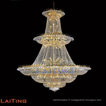 Cristal de luxe d&#39;hôtel grand lustre moderne remettant l&#39;éclairage industriel léger